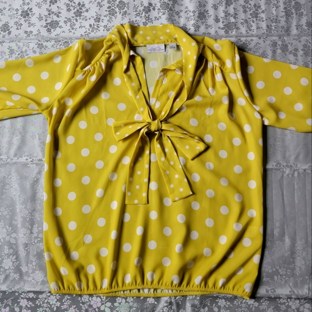 Yellow Polka-dot Woman's Blouse